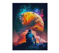 Jigsaws 500 PCS for Teenagerss Sat Contemplating 2 Jigsaw for Adults Brain Teaser Game Analysis And Logic Gifts for Friends And Family 500 PCS