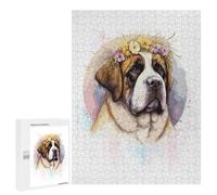Jigsaws 500 PCS for Teenagerss St Bernard Dog Breed Art Jigsaw for Adults Anti-Stress Toys Pattern Assembly Birthday Present, Gifts, 500 PCS