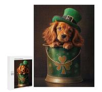 Jigsaws 500 PCS for Teenagerss St Patrick Irish Setter Jigsaw for Adults Anti-Stress Toys Pattern Assembly Birthday Present, Gifts, 500 PCS