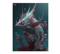 Jigsaws 500 PCS for Teenagerss Underwater Alien Creature Jigsaw for Adults Brain Teaser Game Analysis And Logic Gifts for Friends And Family 500 PCS