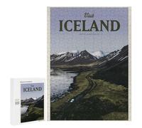Jigsaws 500 PCS for Teenagerss Visit Iceland Jigsaws for Adults Brain Teaser Game Birthday Present Challenging To Complete 500 PCS