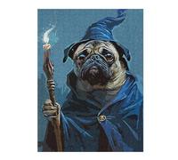 Jigsaws 500 PCS for Teenagerss Wizard Dog Jigsaw for Adults Brain Teaser Game Analysis And Logic Gifts for Friends And Family 500 PCS