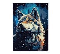 Jigsaws 500 PCS for Teenagerss Wolf Winter Snow Pixel Art Jigsaw for Adults Brain Teaser Game Analysis And Logic Gifts for Friends And Family 500 PCS