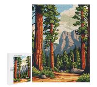 Jigsaws 500 PCS for Teenagerss Yosemite National Park Jigsaw Puzzle Brain Teaser Game Stress Reliever Challenging To Complete 500 PCS