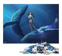 Jigsaws 500 Pieces for Adults The Lonely Surfer 3 Chads Pencil Jigsaw Puzzles for Adults Woodenboard Puzzles Challenging Game 500pcs (52x38cm)