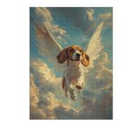 Jigsaws 52x38cm/1000pcs for Adults Beagle with Angel Wings In Memoriam Tribute Jigsaws for Adults Brain Teaser Game But Fun And Humorous Fun Activities at Home 52x38cm/1000pcs