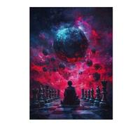 Jigsaws 52x38cm/1000pcs for Adults Chessboard Under Cosmic Sky Jigsaws for Adults Brain Teaser Game But Fun And Humorous Fun Activities at Home 52x38cm/1000pcs