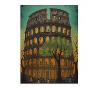 Jigsaws 52x38cm/1000pcs for Adults Colosseum Rome Abstract 1 Jigsaws for Adults Brain Teaser Game But Fun And Humorous Fun Activities at Home 52x38cm/1000pcs