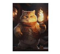 Jigsaws 52x38cm/1000pcs for Adults Fluffy Cute Cat Fire Torch Adult Puzzles Anti-Stress Toys A Work of Art Unique Birthday And Xmas Gifts 52x38cm/1000pcs