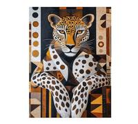 Jigsaws 52x38cm/1000pcs for Teenagerss African Art Leopard Puzzles for Adults Relaxing Games Difficult Hard Gifts for Friends And Family 52x38cm/1000pcs