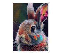 Jigsaws 52x38cm/1000pcs for Teenagerss Colorful Rabbit Animals Jigsaw for Adults Hands-on Game Difficult Challenge Birthday Present, Gifts, 52x38cm/1000pcs
