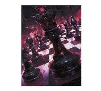 Jigsaws 52x38cm/1000pcs for Teenagerss Dark Chessboard King Puzzles for Adults Relaxing Games Difficult Hard Gifts for Friends And Family 52x38cm/1000pcs