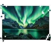 Jigsaws 6000P Pieces for Adults, aurora penguin Challenging Puzzles l0-279 | Puzzle Wooden 70.7 x 41.5 inches, Large Poster Included, Back Letters Hints, Family Indoor Activity, Home Wall Décor