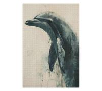 Jigsaws 75x50cm/1000pcs for Adults Dolphin Harmony Jigsaws for Adults Brain Teaser Game But Fun And Humorous Fun Activities at Home 75x50cm/1000pcs