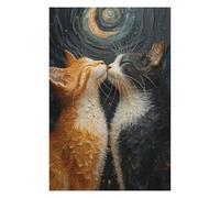 Jigsaws 75x50cm/1000pcs for Adults Two Cats Jigsaws for Adults Brain Teaser Game But Fun And Humorous Fun Activities at Home 75x50cm/1000pcs