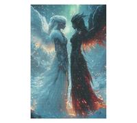 Jigsaws 75x50cm/1000pcs for Teenagerss Angel Vs Demon Puzzles for Adults Relaxing Games Difficult Hard Gifts for Friends And Family 75x50cm/1000pcs