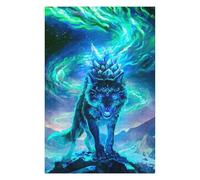 Jigsaws 75x50cm/1000pcs for Teenagerss Aurora Ice Wolf Puzzles for Adults Relaxing Games Difficult Hard Gifts for Friends And Family 75x50cm/1000pcs