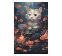 Jigsaws 75x50cm/1000pcs for Teenagerss Becoming Koi Kitten Jigsaw for Adults Hands-on Game Difficult Challenge Birthday Present, Gifts, 75x50cm/1000pcs