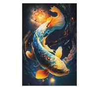 Jigsaws 75x50cm/1000pcs for Teenagerss Cosmic Koi 3 Jigsaw for Adults Hands-on Game Difficult Challenge Birthday Present, Gifts, 75x50cm/1000pcs