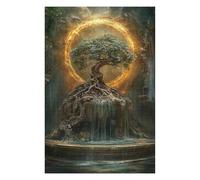 Jigsaws 75x50cm/1000pcs for Teenagerss Mystical Tree with Fire Ring Puzzles for Adults Relaxing Games Difficult Hard Gifts for Friends And Family 75x50cm/1000pcs
