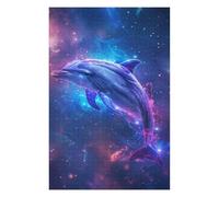 Jigsaws for Adults 1000 PCS Dolphin Space Animal Adult Jigsaw Puzzle Family Game Difficult Challenge Deal As Gifts for The Whole Family 1000 PCS