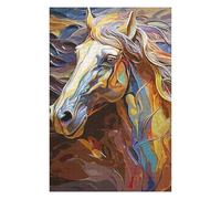 Jigsaws for Adults 1000 PCS Horse Vintage 3d Adult Jigsaw Puzzle Family Game Difficult Challenge Deal As Gifts for The Whole Family 1000 PCS
