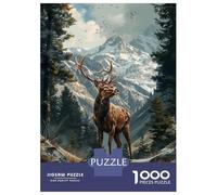 Jigsaws for Adults 1000 Pieces A Deer in The Forest Puzzle for Adults Hands-on Game Birthday Present Unique Birthday And Gifts 70x50cm/1000pcs