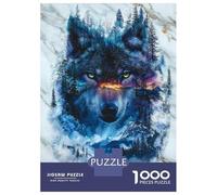 Jigsaws for Adults 1000 Pieces Auroras Wolf Adult Jigsaw Puzzle Fun Games Analysis And Logic Deal As Gifts for The Whole Family 52x38cm/1000pcs