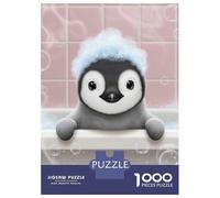 Jigsaws for Adults 1000 Pieces Cute Penguin Taking A Bubble Bath Adult Jigsaw Puzzle Fun Games Analysis And Logic Deal As Gifts for The Whole Family 38x26cm/1000pcs