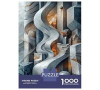 Jigsaws for Adults 1000 Pieces Geometric Flux Adult Jigsaw Puzzle Fun Games Analysis And Logic Deal As Gifts for The Whole Family 38x26cm/1000pcs