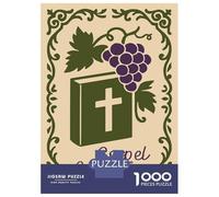 Jigsaws for Adults 1000 Pieces Gospel Celebration Bible And Grapes Adult Jigsaw Puzzle Fun Games Analysis And Logic Deal As Gifts for The Whole Family 52x38cm/1000pcs