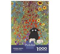 Jigsaws for Adults 1000 Pieces Gustsav Klimt Funny Dog Garden Adult Jigsaw Puzzle Fun Games Analysis And Logic Deal As Gifts for The Whole Family 38x26cm/1000pcs