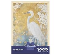 Jigsaws for Adults 1000 Pieces Heron Gustav Klimt Floral Adult Jigsaw Puzzle Fun Games Analysis And Logic Deal As Gifts for The Whole Family 70x50cm/1000pcs
