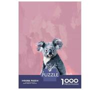 Jigsaws for Adults 1000 Pieces Koala on Pink Background Adult Jigsaw Puzzle Fun Games Analysis And Logic Deal As Gifts for The Whole Family 38x26cm/1000pcs