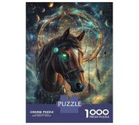 Jigsaws for Adults 1000 Pieces Starry Horse Dreamcatcher Adult Jigsaw Puzzle Fun Games Analysis And Logic Deal As Gifts for The Whole Family 38x26cm/1000pcs