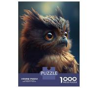 Jigsaws for Adults 1000 Pieces Tiny Brown Owls Gaze Puzzle for Adults Hands-on Game Birthday Present Unique Birthday And Gifts 52x38cm/1000pcs