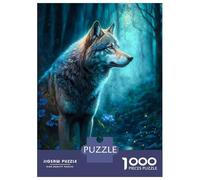 Jigsaws for Adults 1000 Pieces Wolf at The River Adult Jigsaw Puzzle Fun Games Analysis And Logic Deal As Gifts for The Whole Family 38x26cm/1000pcs