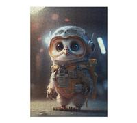 Jigsaws for Adults 300 PCS Astronaut Space Owl Adult Jigsaw Puzzle Family Game Difficult Challenge Deal As Gifts for The Whole Family 300 PCS