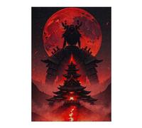 Jigsaws for Adults 300 PCS Samurai Burning Castle Teenagers Puzzles Toy Wall Decor Staycation Kill Time Deal As Gifts for The Whole Family 300 PCS