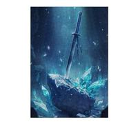 Jigsaws for Adults 300 PCS Sword Beneath The Crystal Adult Jigsaw Puzzle Family Game Difficult Challenge Deal As Gifts for The Whole Family 300 PCS