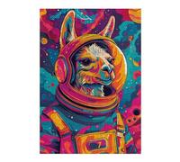 Jigsaws for Adults 38x26cm/1000pcs Astronaut Lama Space Teenagers Puzzles Brain Teaser Game Difficult Challenge Help The Brain Exercise 38x26cm/1000pcs