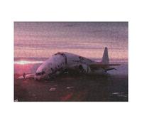 Jigsaws for Adults 38x26cm/1000pcs Broken Airplane Wreck Jigsaw Puzzle Family Games Difficult Hard Deal As Gifts for The Whole Family 38x26cm/1000pcs