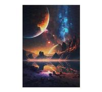 Jigsaws for Adults 38x26cm/1000pcs Dawn On Cosmos Planet Teenagers Puzzles Brain Teaser Game Difficult Challenge Help The Brain Exercise 38x26cm/1000pcs