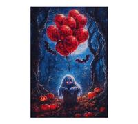Jigsaws for Adults 38x26cm/1000pcs Ghostly Halloween Balloons Teenagers Puzzles Brain Teaser Game Difficult Challenge Help The Brain Exercise 38x26cm/1000pcs