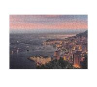 Jigsaws for Adults 38x26cm/1000pcs Monaco Sunset Jigsaw Puzzle Family Games Difficult Hard Deal As Gifts for The Whole Family 38x26cm/1000pcs