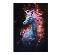 Jigsaws for Adults 38x26cm/1000pcs Neon Unicorn Nebulae Teenagers Puzzles Brain Teaser Game Difficult Challenge Help The Brain Exercise 38x26cm/1000pcs