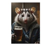 Jigsaws for Adults 38x26cm/1000pcs Opossum Drinking Funny Teenagers Puzzles Brain Teaser Game Difficult Challenge Help The Brain Exercise 38x26cm/1000pcs