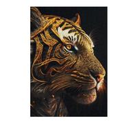Jigsaws for Adults 38x26cm/1000pcs Portrait Mystic Tiger Teenagers Puzzles Brain Teaser Game Difficult Challenge Help The Brain Exercise 38x26cm/1000pcs