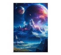 Jigsaws for Adults 38x26cm/1000pcs Purple Mountains Teenagers Puzzles Brain Teaser Game Difficult Challenge Help The Brain Exercise 38x26cm/1000pcs