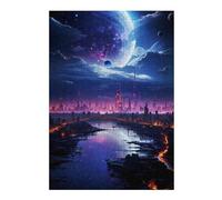Jigsaws for Adults 38x26cm/1000pcs Spectacular Urban Night Teenagers Puzzles Brain Teaser Game Difficult Challenge Help The Brain Exercise 38x26cm/1000pcs